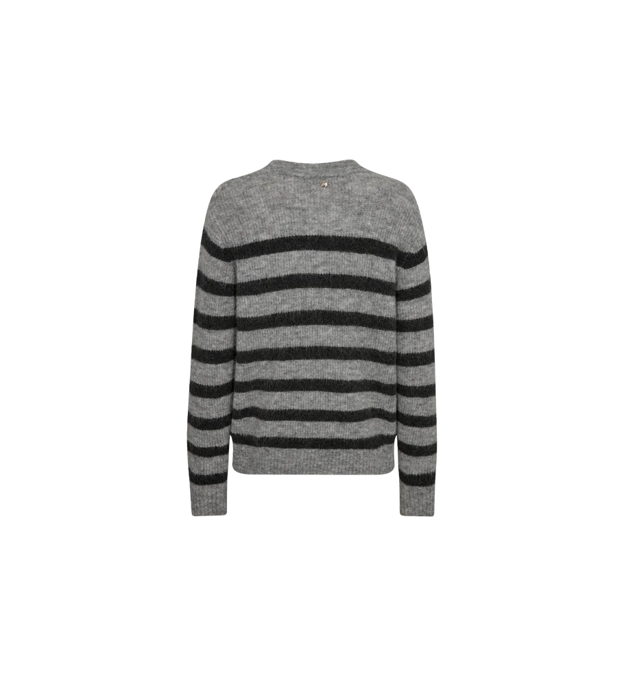 Thora Stripe Crewneck Knit - Sharkskin