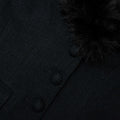 Tailored Bouclé Fur Jacket - Svart