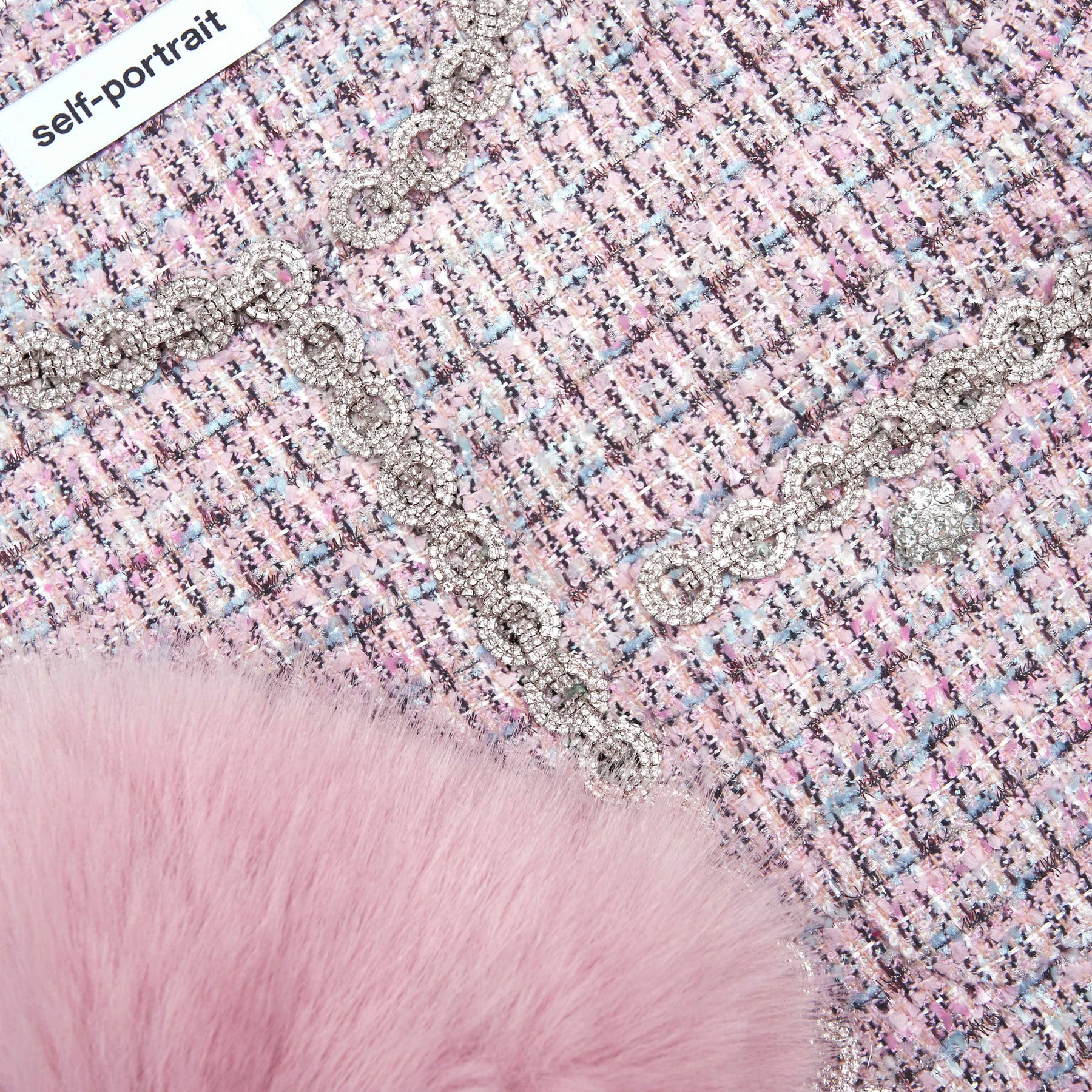 Boucle Fur Cuff Jacket - Pink