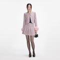 Boucle Fur Cuff Jacket - Pink