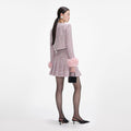 Boucle Fur Cuff Jacket - Pink