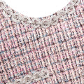 Ärmlös Bouclé-miniklänning - Rosa