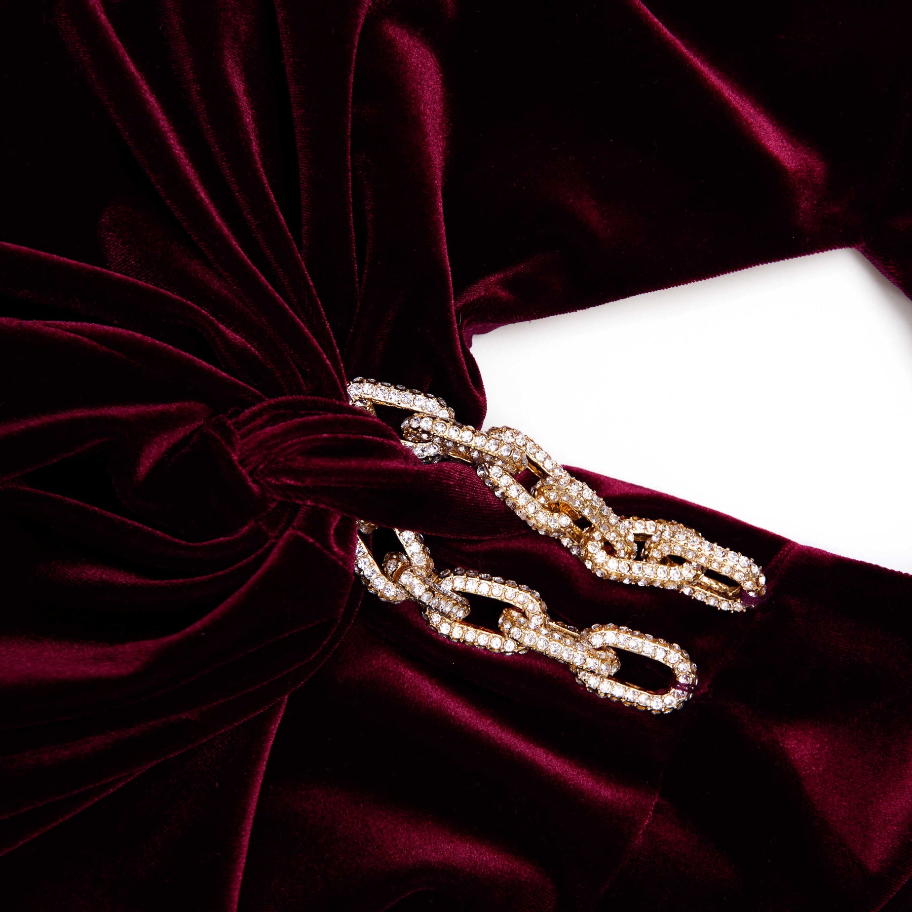 Velvet Bandeau Maxiklänning - Burgundy