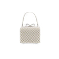 Pearl Embellished Micro Bag - Gräddvit