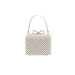 Pearl Embellished Micro Bag - Cream