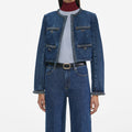 Denim Braided Jacket - Blå