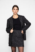 Alexandra Skirt - Black Herringbone