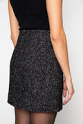 Alexandra Skirt - Black Herringbone