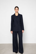 Zaina Blazer - Navy Pinstripe
