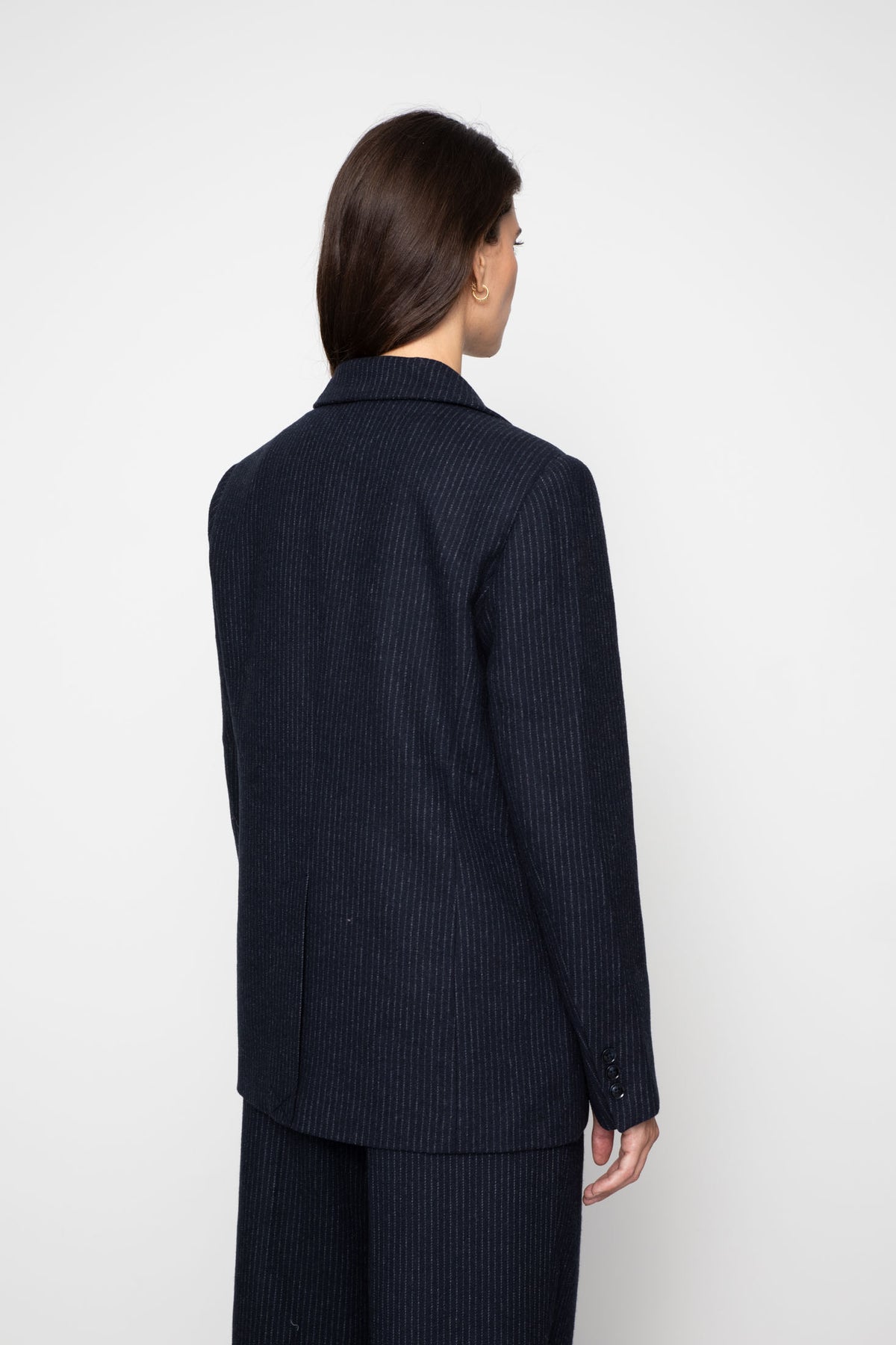 Zaina Blazer - Navy Pinstripe