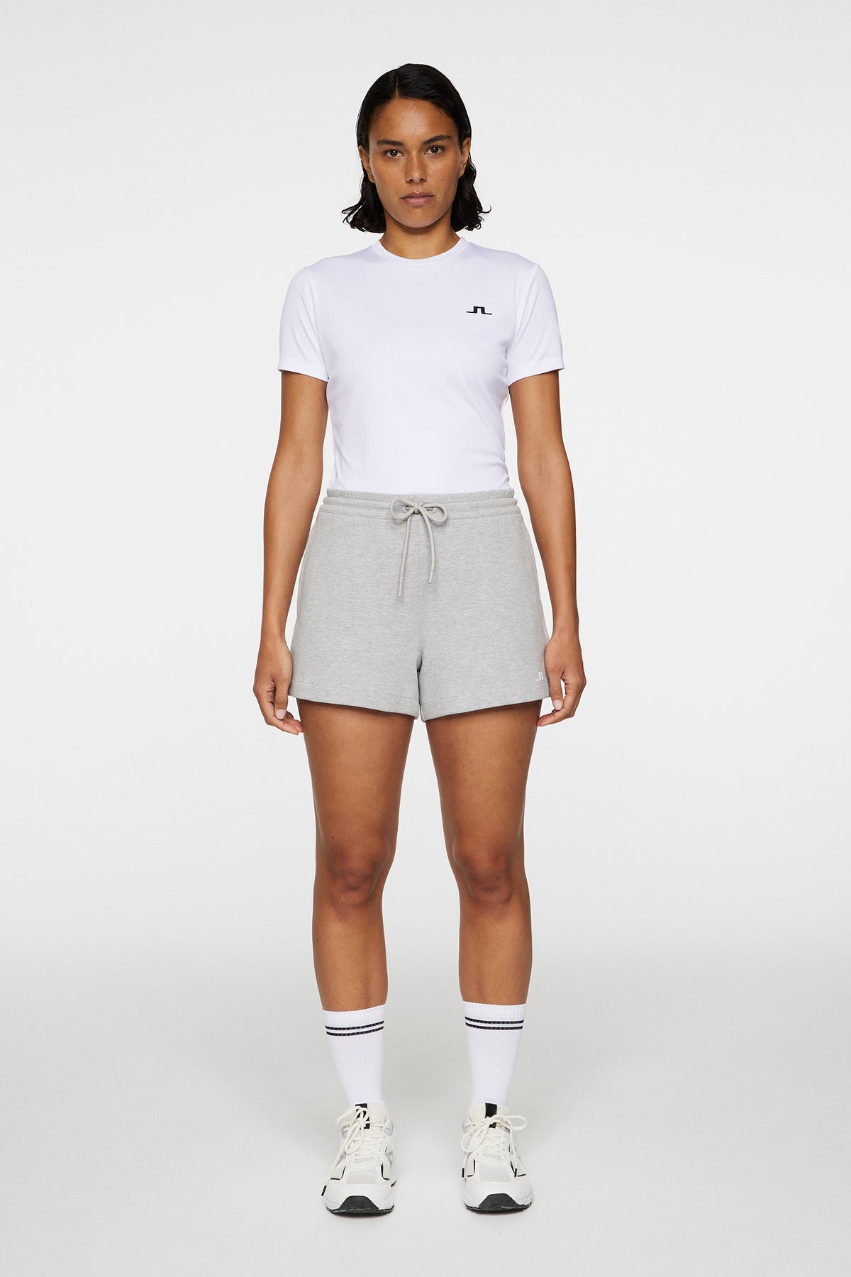 Mikki Sweatshirt Shorts - Ljusgrå Melange