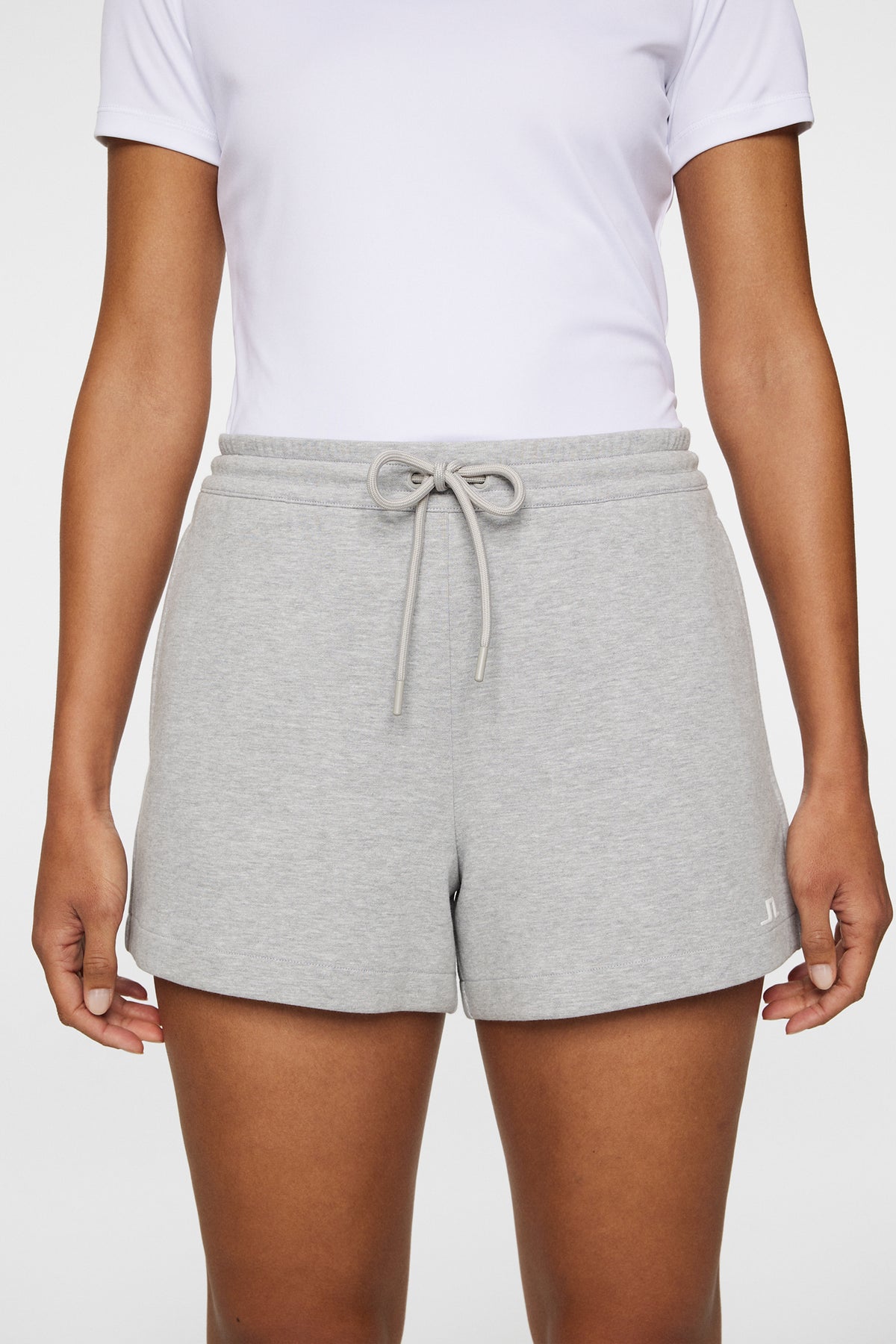 Mikki Sweatshirt Shorts - Ljusgrå Melange