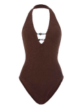 Adriana Beaded Swim - Metallic Chocolate