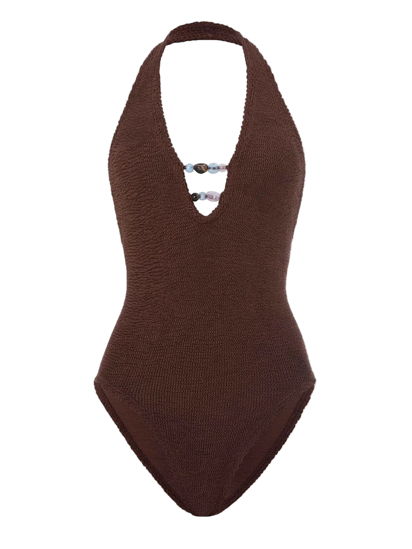Adriana Beaded Swim - Metallic Chocolate
