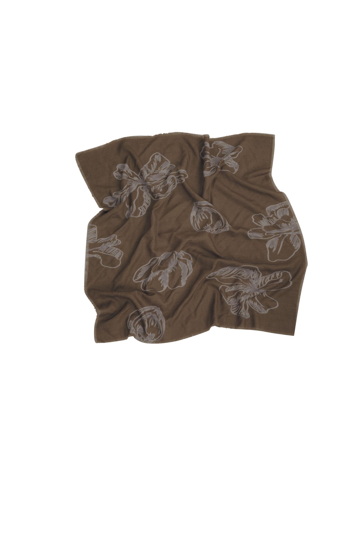 Agra Scarf - Taupe Bell Print
