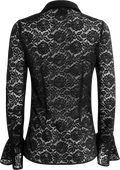 Kiki Lace Blouse - Black