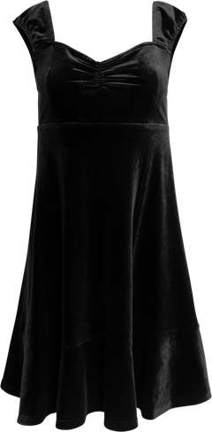 Evie Velvet Dress - Black