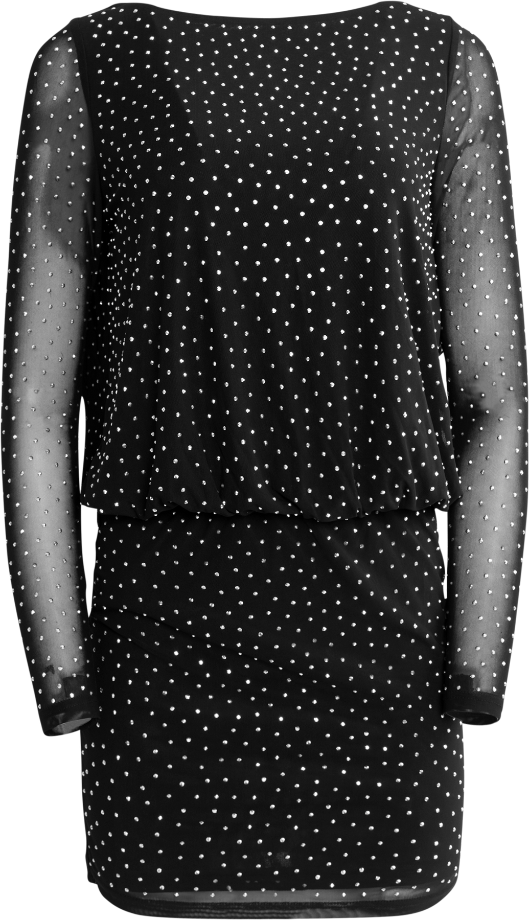 Colette Crystal Dress - Svart Silver