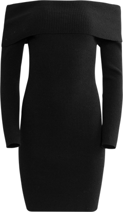 Iris Knit Mini Dress - Black