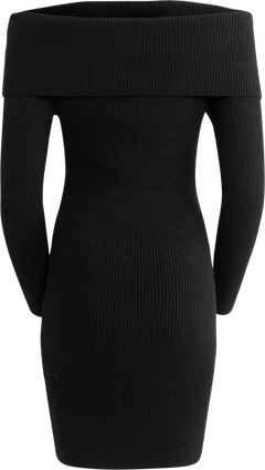 Iris Knit Mini Dress - Black