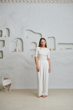 Alba Lyocell Rib - Ecru