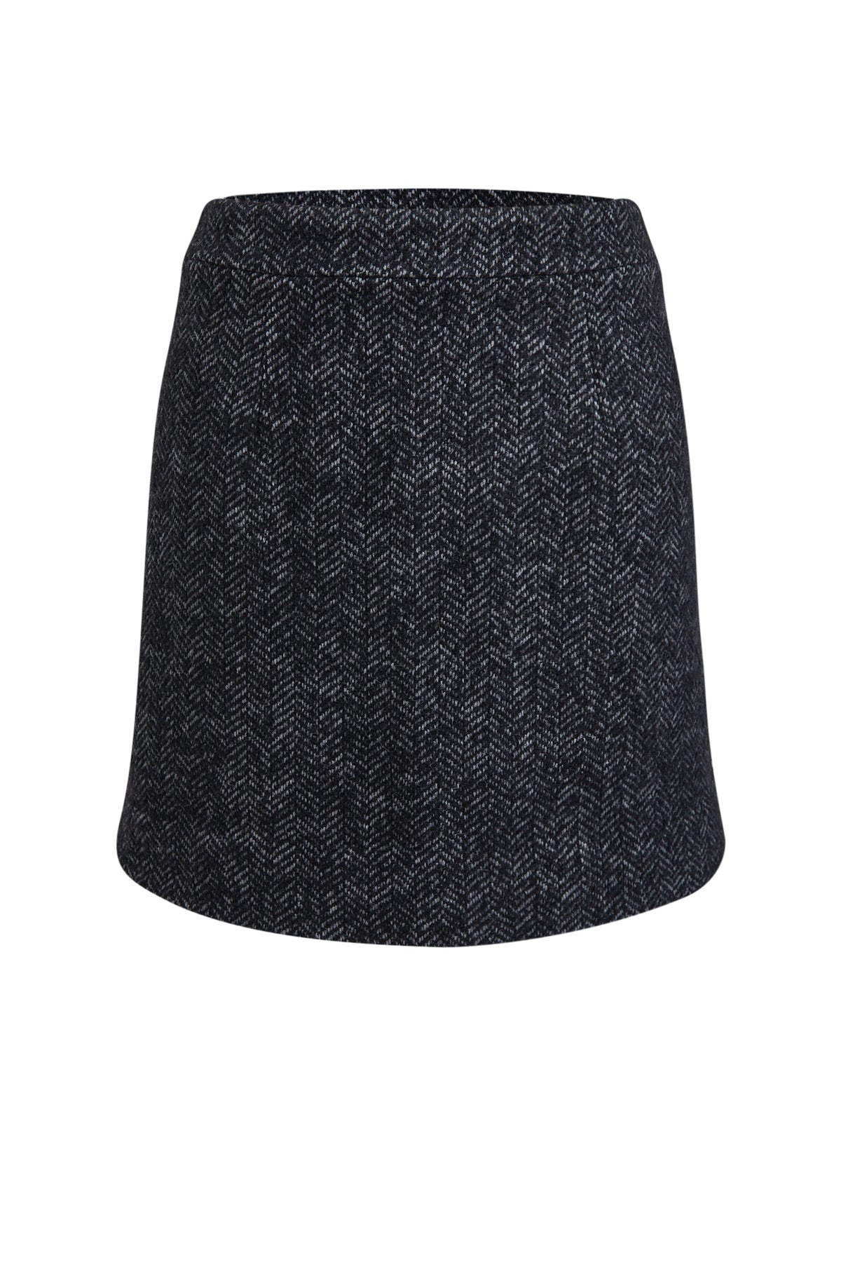 Alexandra Skirt - Black Herringbone