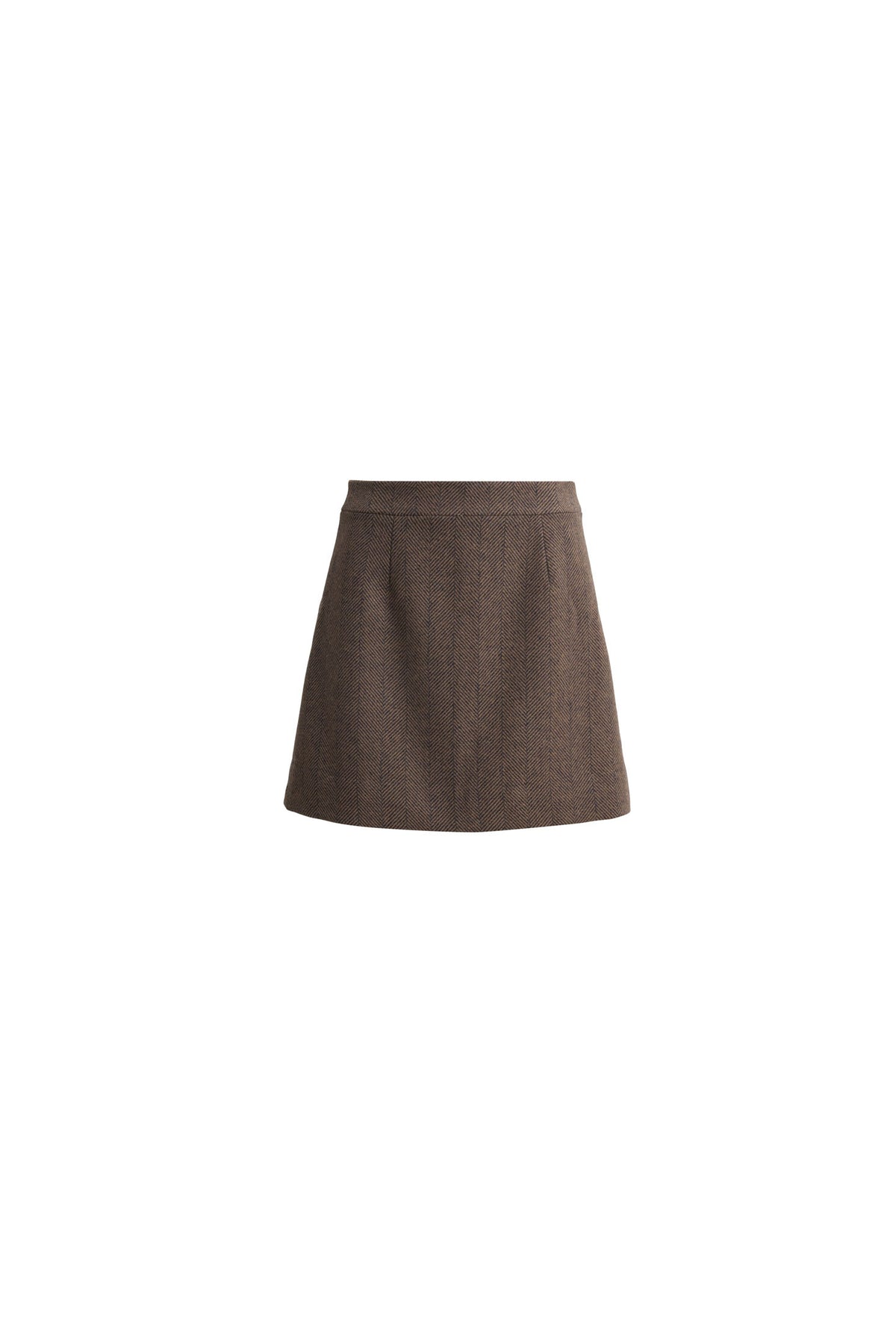 Alexandra Skirt - Taupe Herringbone