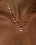 Bone Letter Necklace - Guld
