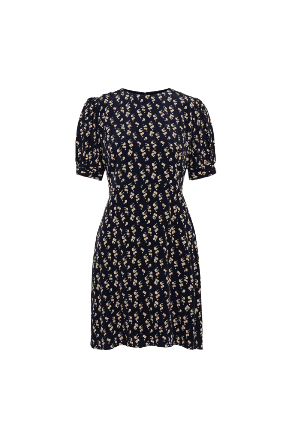 Allegra klänning - Navy Hortensia Print