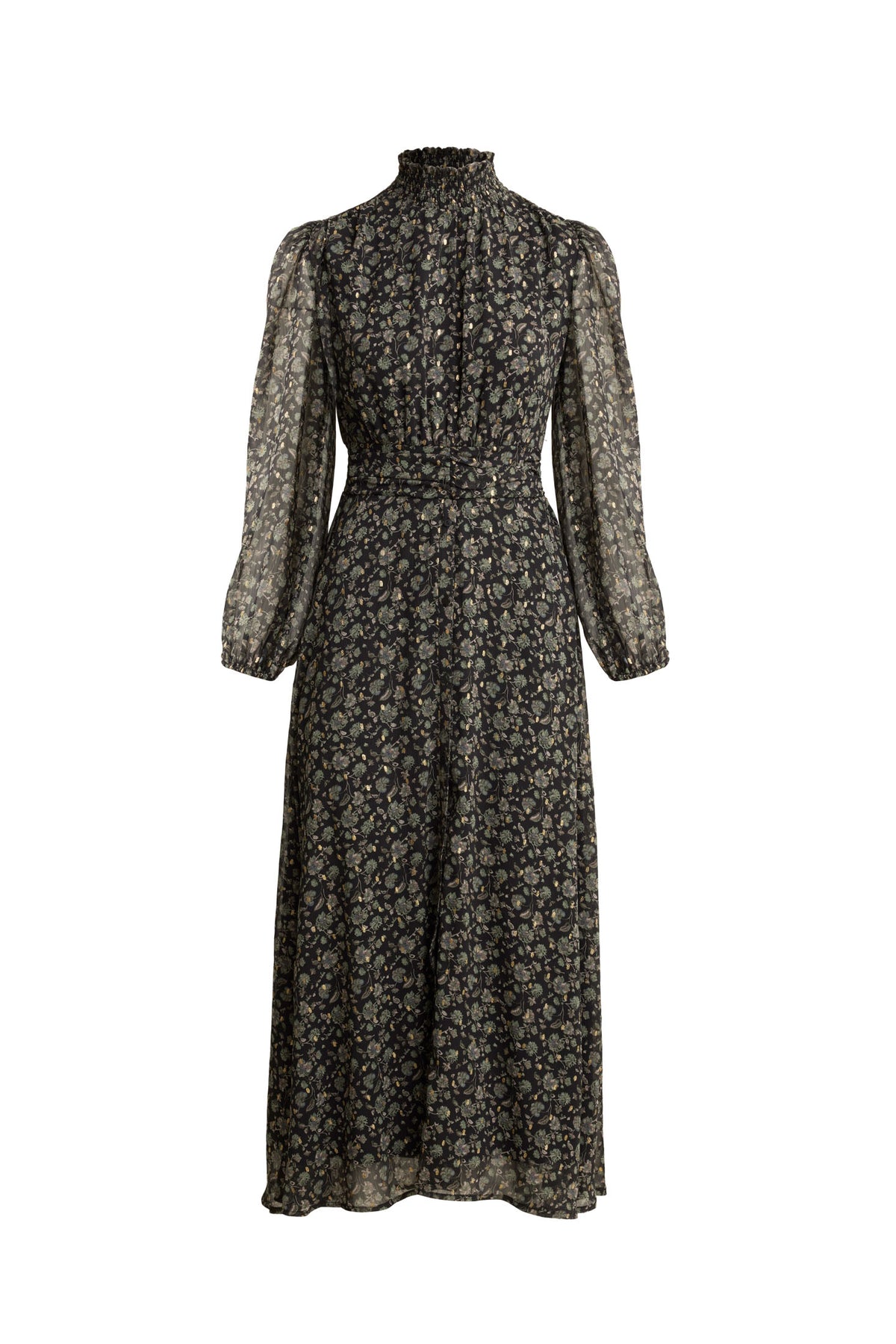 Alva Dress - Green Amber Print