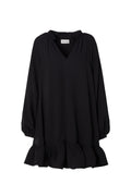 Alva Frill Detailed Mini Dress - Svart