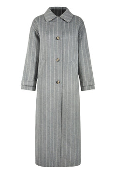 Amelia Coat - Dark Grey Stripe