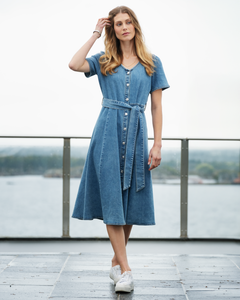 Firenze Dress - Lht Blue Denim