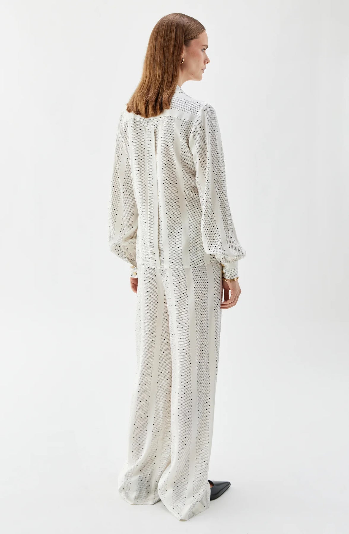 Anita Blus - Ecru/Svart