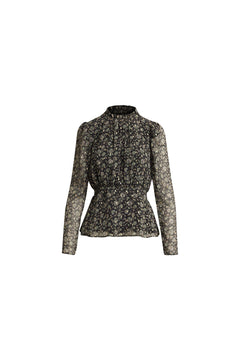 Anneli Blouse - Green Amber Print
