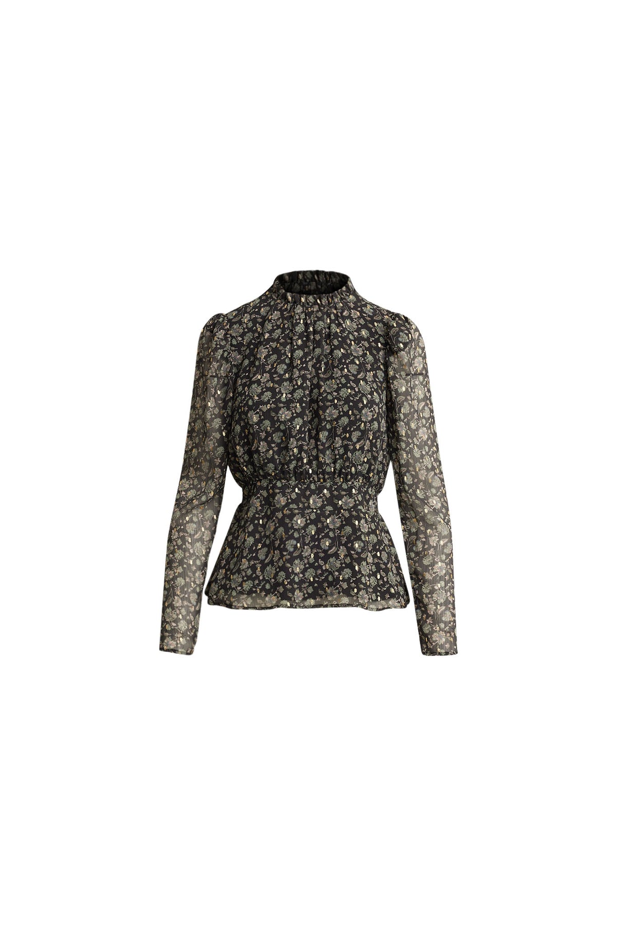 Anneli Blouse - Green Amber Print