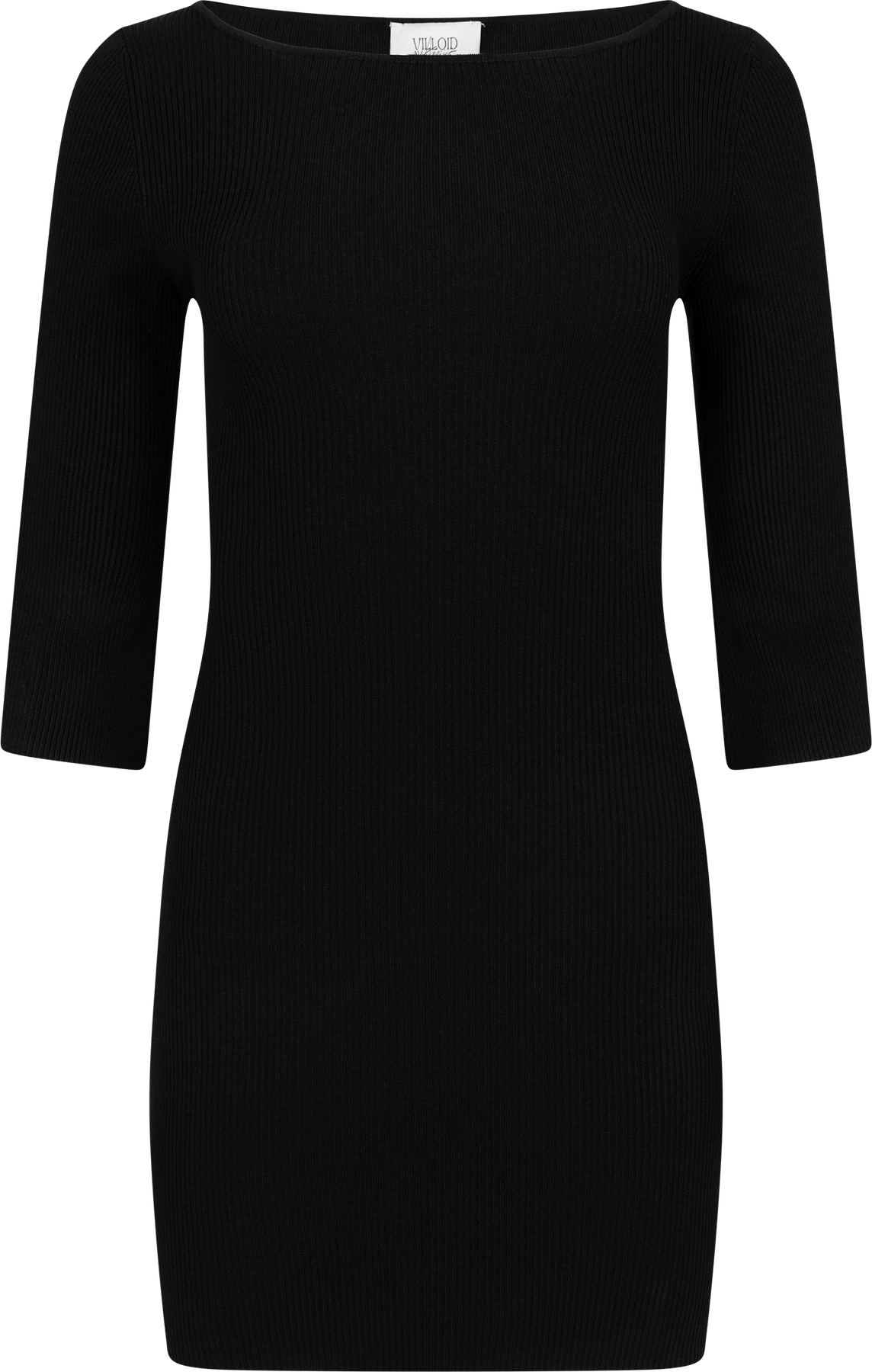 Anni Knit Sleeve Mini Dress - Black