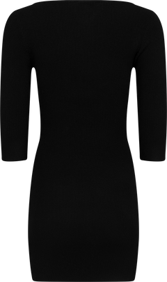 Anni Knit Sleeve Mini Dress - Black