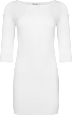 Anni Knit Sleeve Mini Dress - Off White