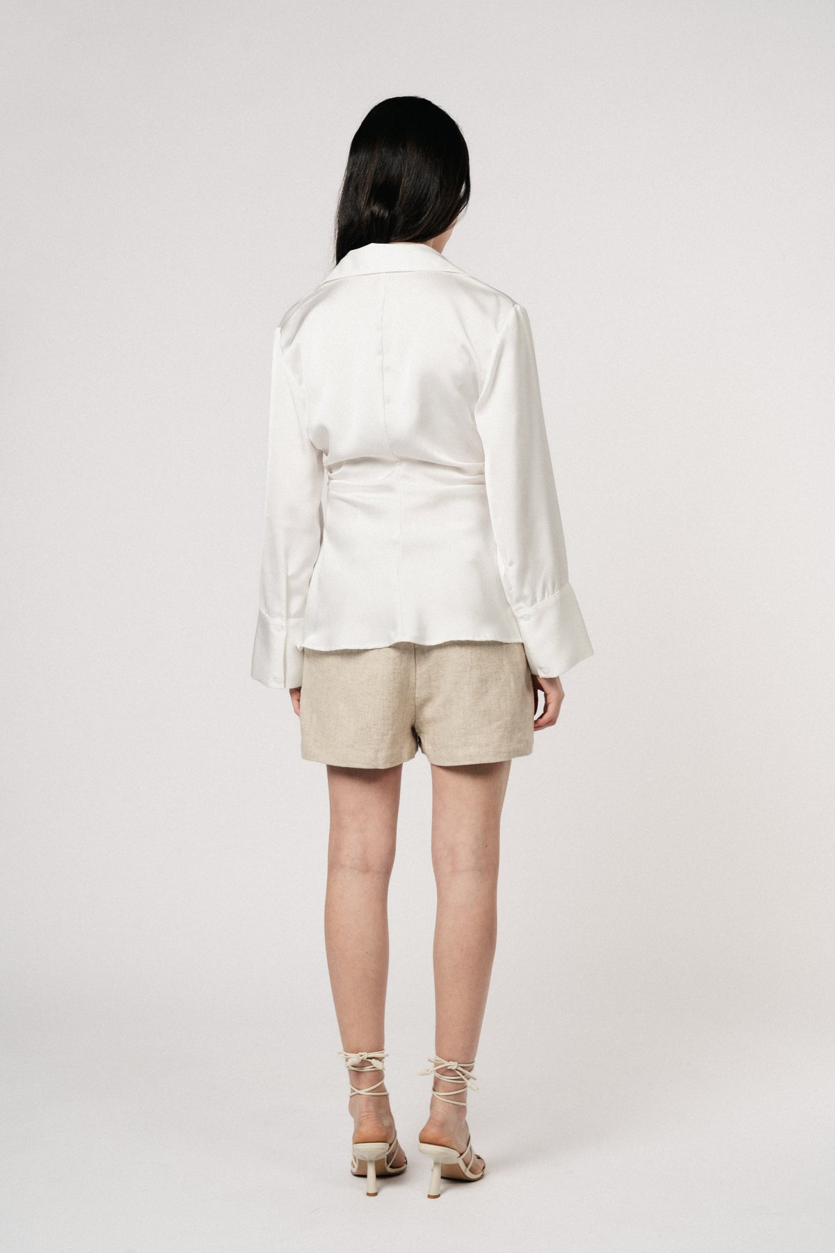 Zoe Linen Shorts - Natural