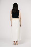 Manon Linen Maxi Skirt - White