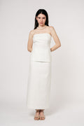 Taz Linen Tube Top - White