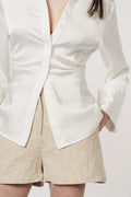 Zoe Linen Shorts - Natural