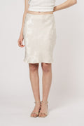 Audrey Jacquard Skirt - Creme