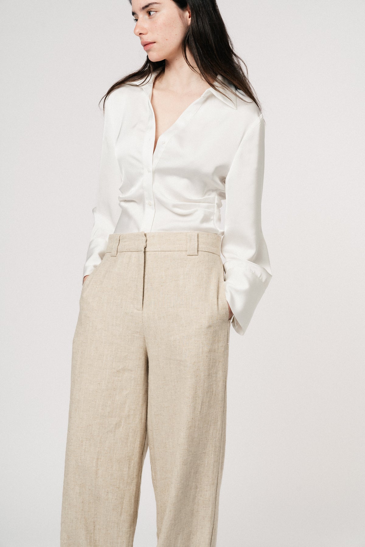 Zoe Linen Pants - Natural
