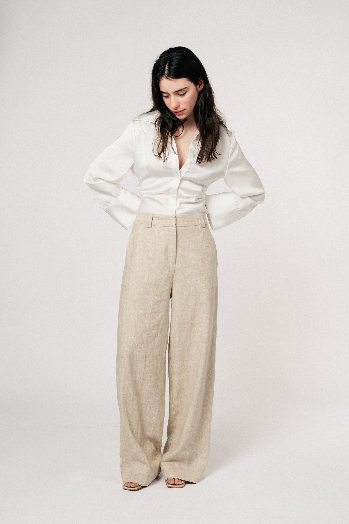 Zoe Linen Pants - Natural