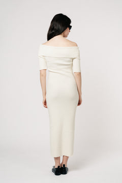 Iris Knit Dress - Creme