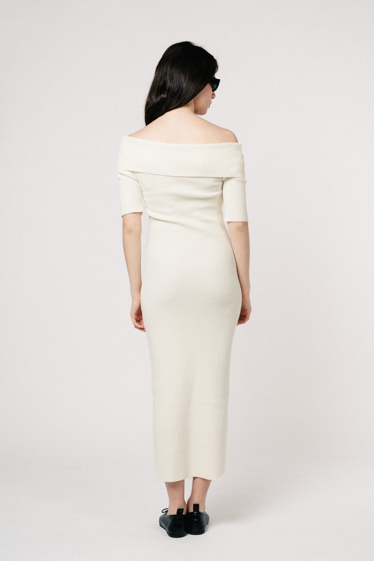 Iris Knit Dress - Creme
