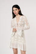 Kiki Crochet Knit Dress - White