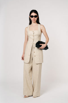 Zoe Linen Pants - Natural